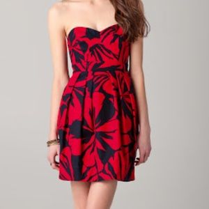 Shoshanna Mia Miji Floral Strapless Dress